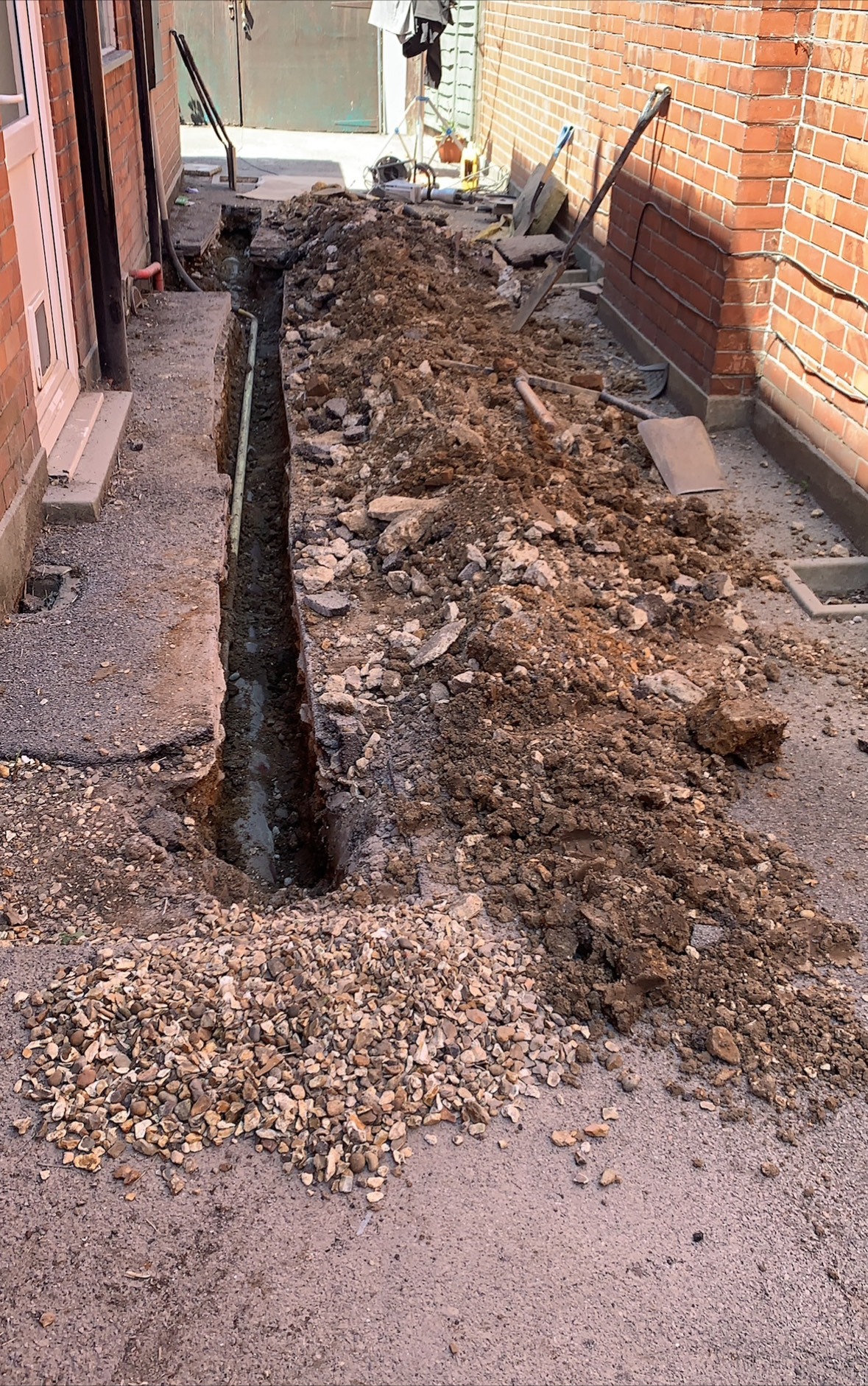 drainage pipe installation