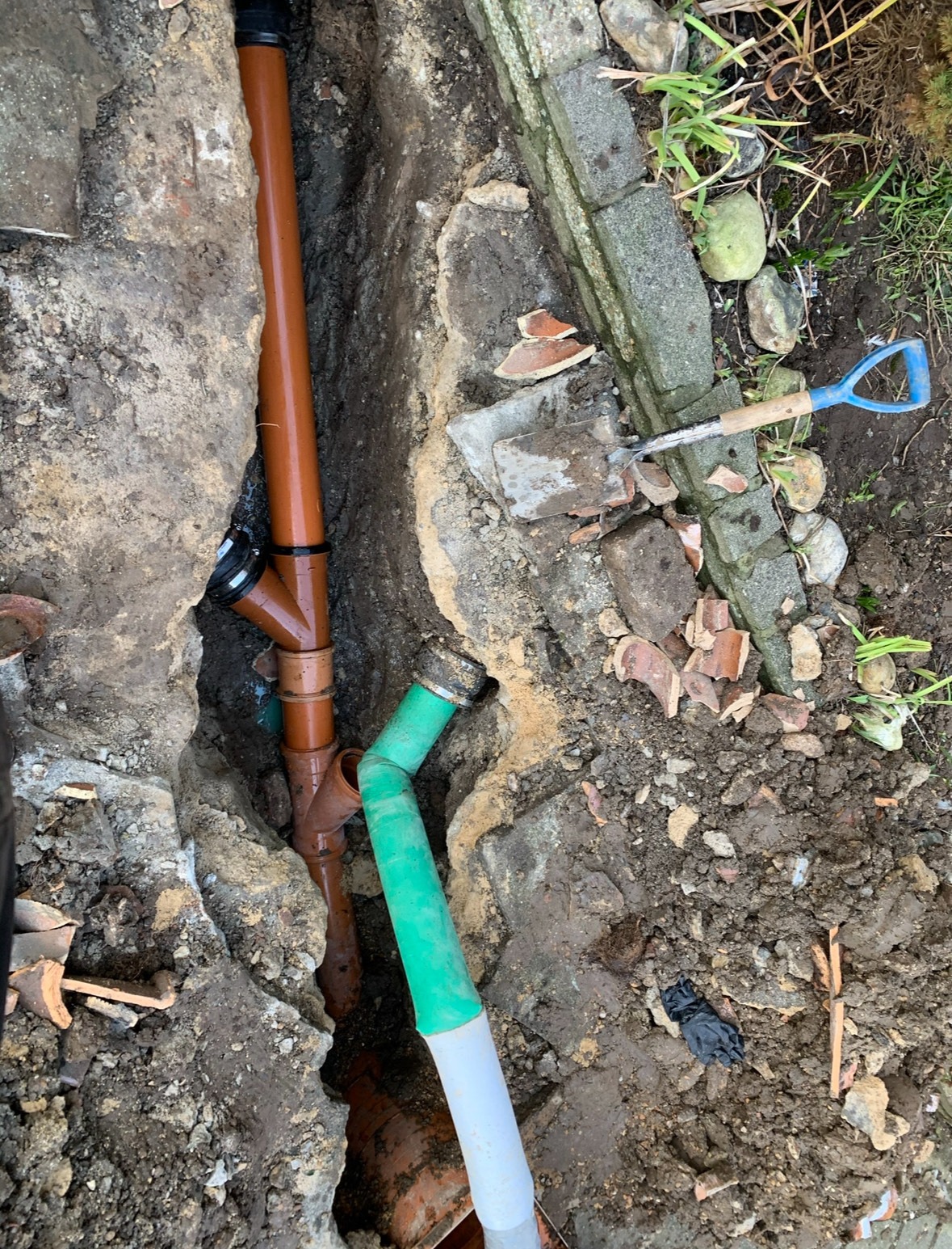 drainage pipe work